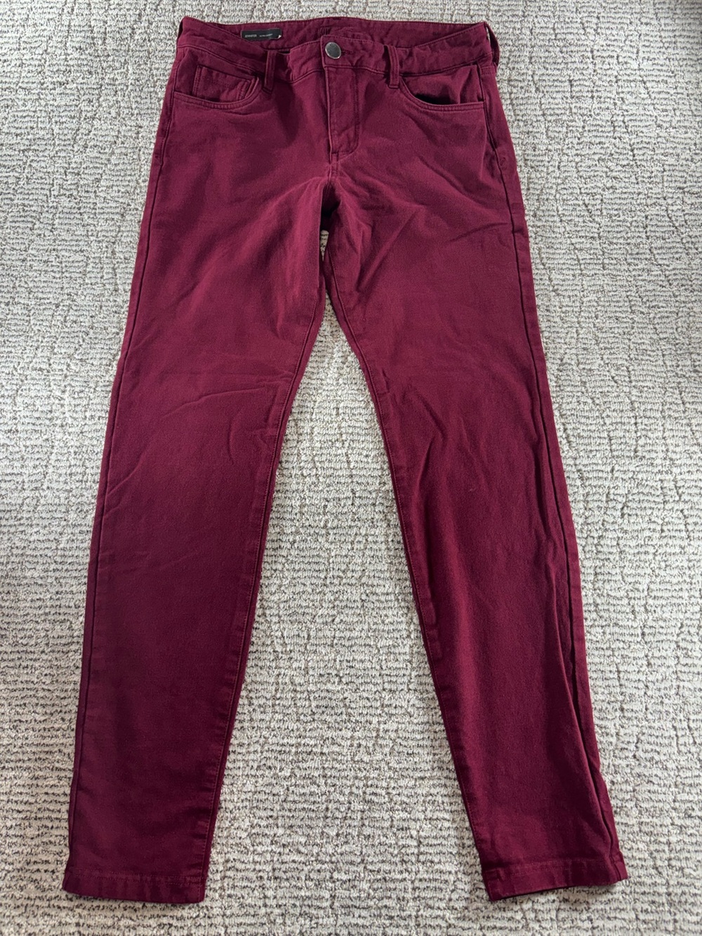 Kut From The Kloth Women’s Size 10 Maroon Jennifer Ultra Skinny Jeans